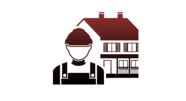 ikona domu i&nbsp;postaci w&nbsp;kasku